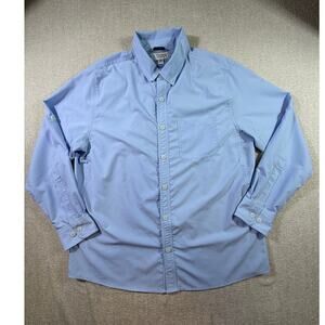 Coolibar Men Blue Large Aricia Adjustable Sleeve Button Front UPF 50 Shirt